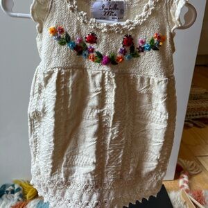 Isabella Mia Ivory Dress with Vibrant Floral Accents